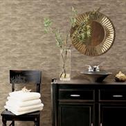 Charcoal and Gold Impressions Faux HZN43117