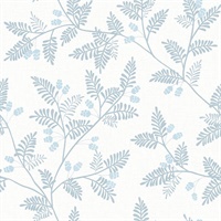 Ardell Light Blue Botanical Wallpaper