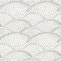 Bennett Charcoal Dotted Scallop Wallpaper