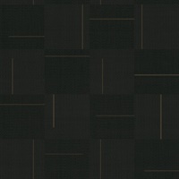 Black Geo Block Weave Wallpaper