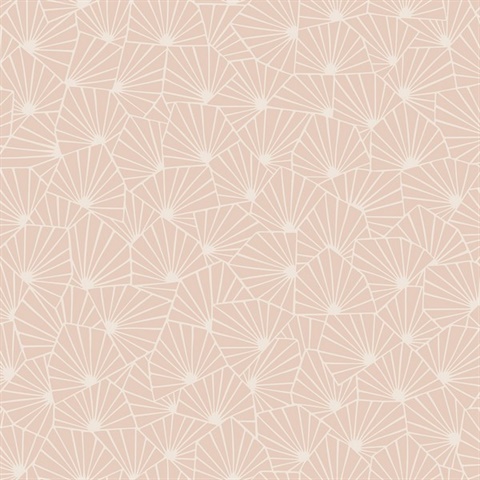 Blomma Apricot Geometric Wallpaper