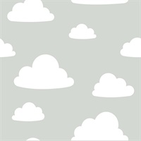 Clouds Grey Peel & Stick Wallpaper