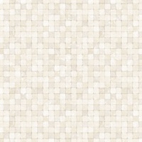 Cream Textured Tiles Wallpaper