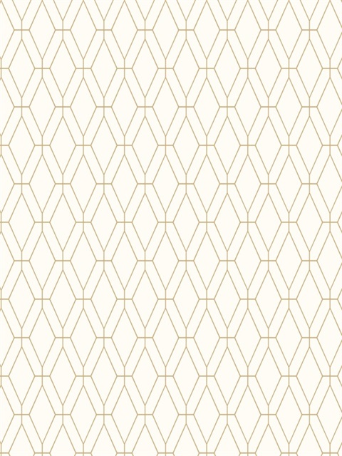 Ashford House Diamond Lattice Wallpaper - Gold