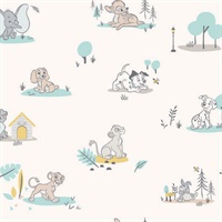 Disney Baby Animals P &amp; S Wallpaper