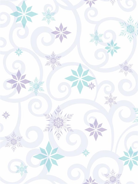 Disney Frozen Snowflake Scroll Wallpaper