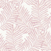Finnley Pink Inked Fern Wallpaper