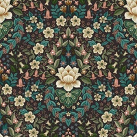 Floral Damask Wallpaper