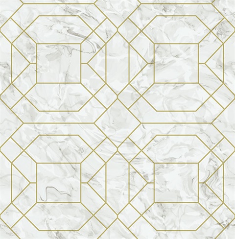 Gold Peel and Stick Modern Wallpaper Geometric Hexagon Contact