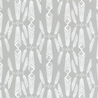 Lainey Grey Feather Wallpaper