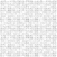 Light Silver Textured Tiles Wallpaper