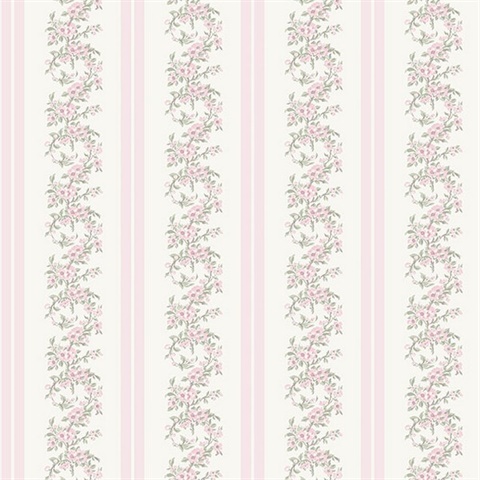 pink striped wallpaper
