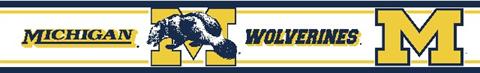 Mich Wolves Peel and Stick Collegiate Wall Border