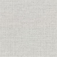 Montgomery Light Grey Faux Grasscloth Wallpaper