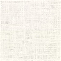 Montgomery White Faux Grasscloth Wallpaper