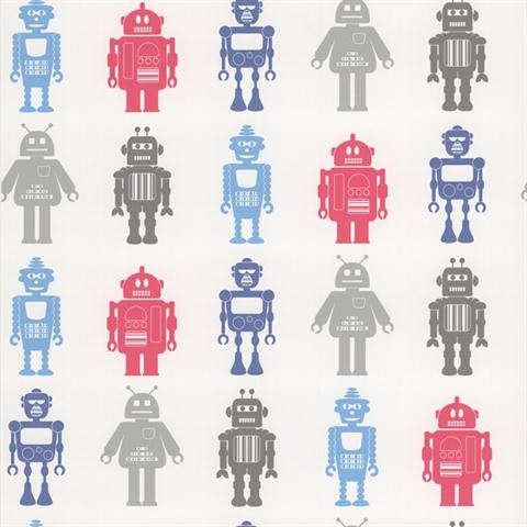 Red, Blue & Silver Robots