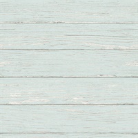 Rehoboth Aqua Distressed Wood Wallpaper
