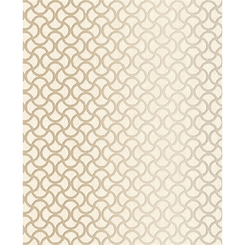 Scale Cream Geometric Wallpaper