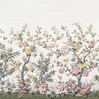 Spring Chinoiserie Soft White Wall Mural