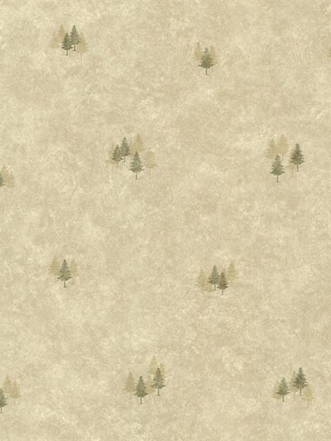 Timber Grove Sage Tree Toss Wallpaper