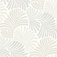 Trousdale Neutral Fanning Flora Wallpaper by Scott Living