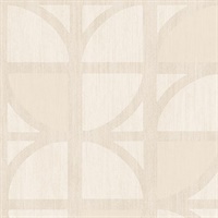 Tulip Cream Geometric Trellis Wallpaper