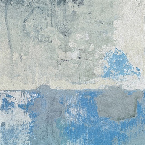 Blue Grey Weathered Wall Mural;