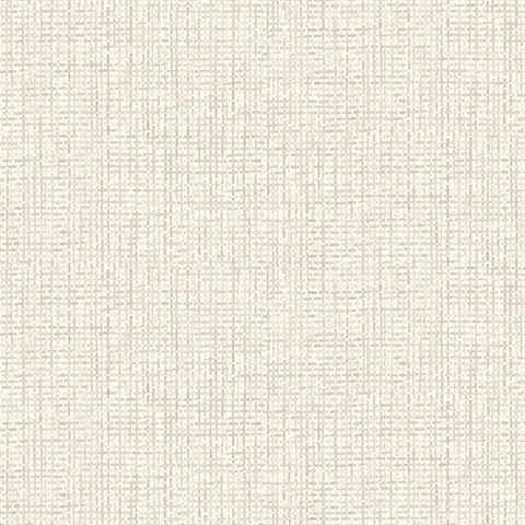 Woven Summer White Grid Wallpaper