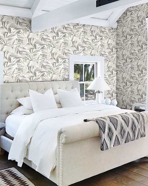 Chaparral Grey Fronds Wallpaper