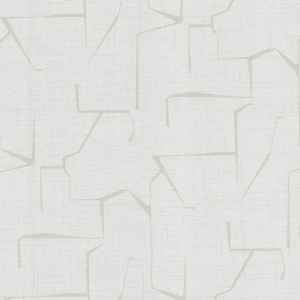 54" Wide Lyle Off-White Abstract Geometric Wallpaper