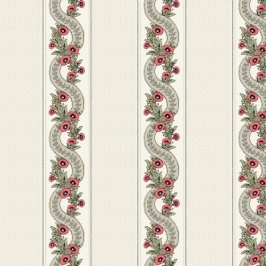 Abbey's Garland Red & Green Wallpaper