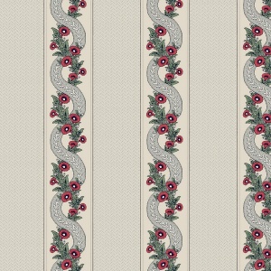 Abbey's Garland Ruby Wallpaper