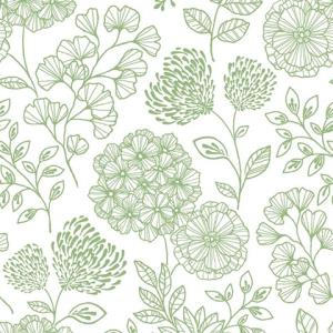 Ada Green Floral Wallpaper