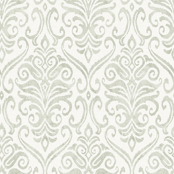 Adavu Sage Damask Wallpaper