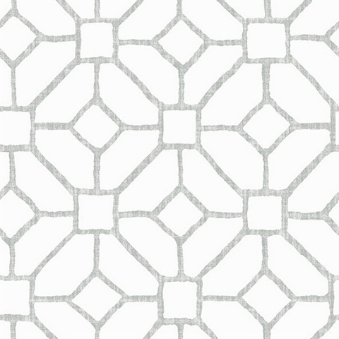 Addis Grey Trellis Wallpaper