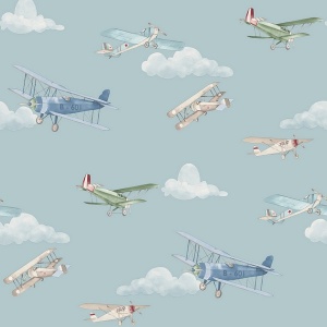Aeroplanes Blue Wallpaper