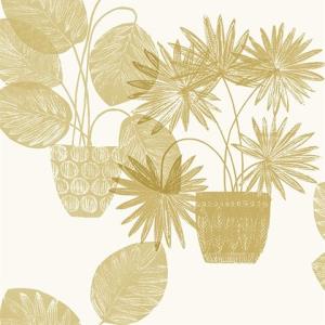 Aida Gold Potted Plant Wallpaper