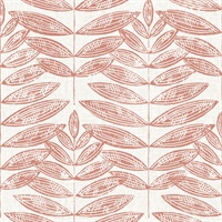 Akira Coral Leaf Wallpaper