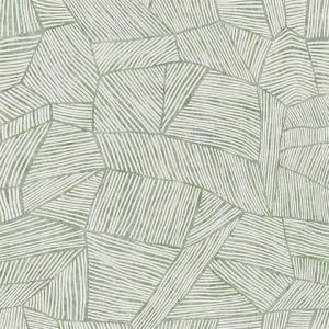 Aldabra Green Textured Geometric Wallpaper