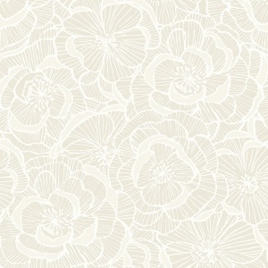 Alejandra Floral Metallic Charcoal & Black Wallpaper
