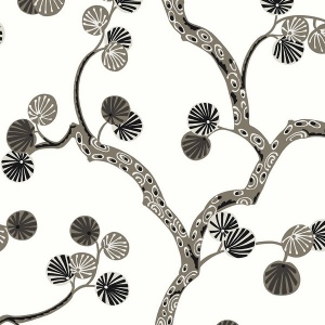 Allegra Branches Jet Black & Metallic Gold Wallpaper