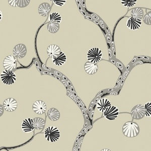 Allegra Branches Jet Black & Metallic Gold Wallpaper