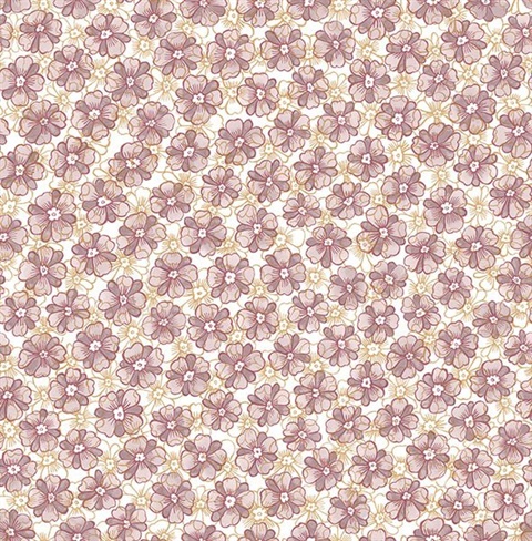 Allison Lavender Floral Wallpaper
