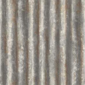 Alloy Silver Corrugated Metal Wallpaper
