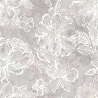 Allure Lavender Floral Wallpaper