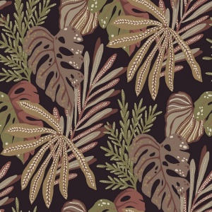 Alocasia Blue Tropical Foliage Wallpaper