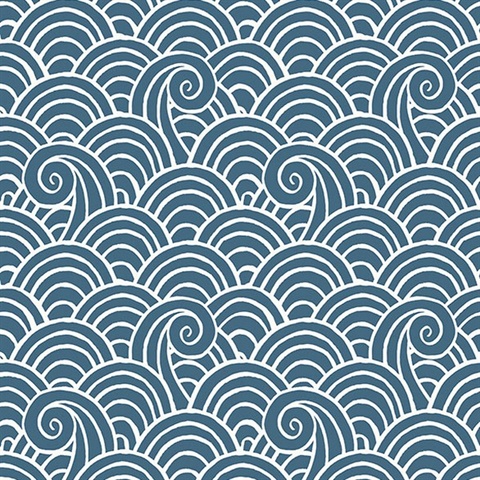 Alorah Blue Wave Wallpaper