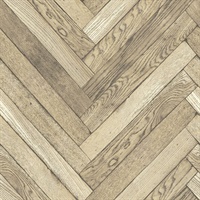 Altadena Light Brown Diagonal Wood Wallpaper