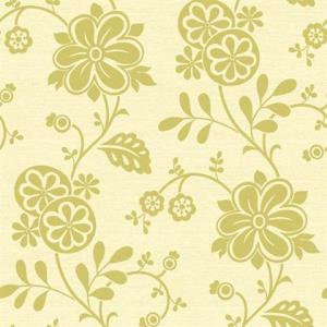 Amelie Green Modern Floral Trail Wallpaper