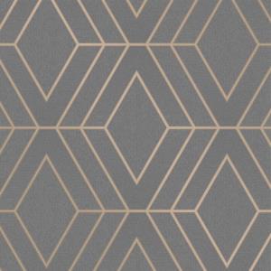Adaline Taupe Geometric Wallpaper